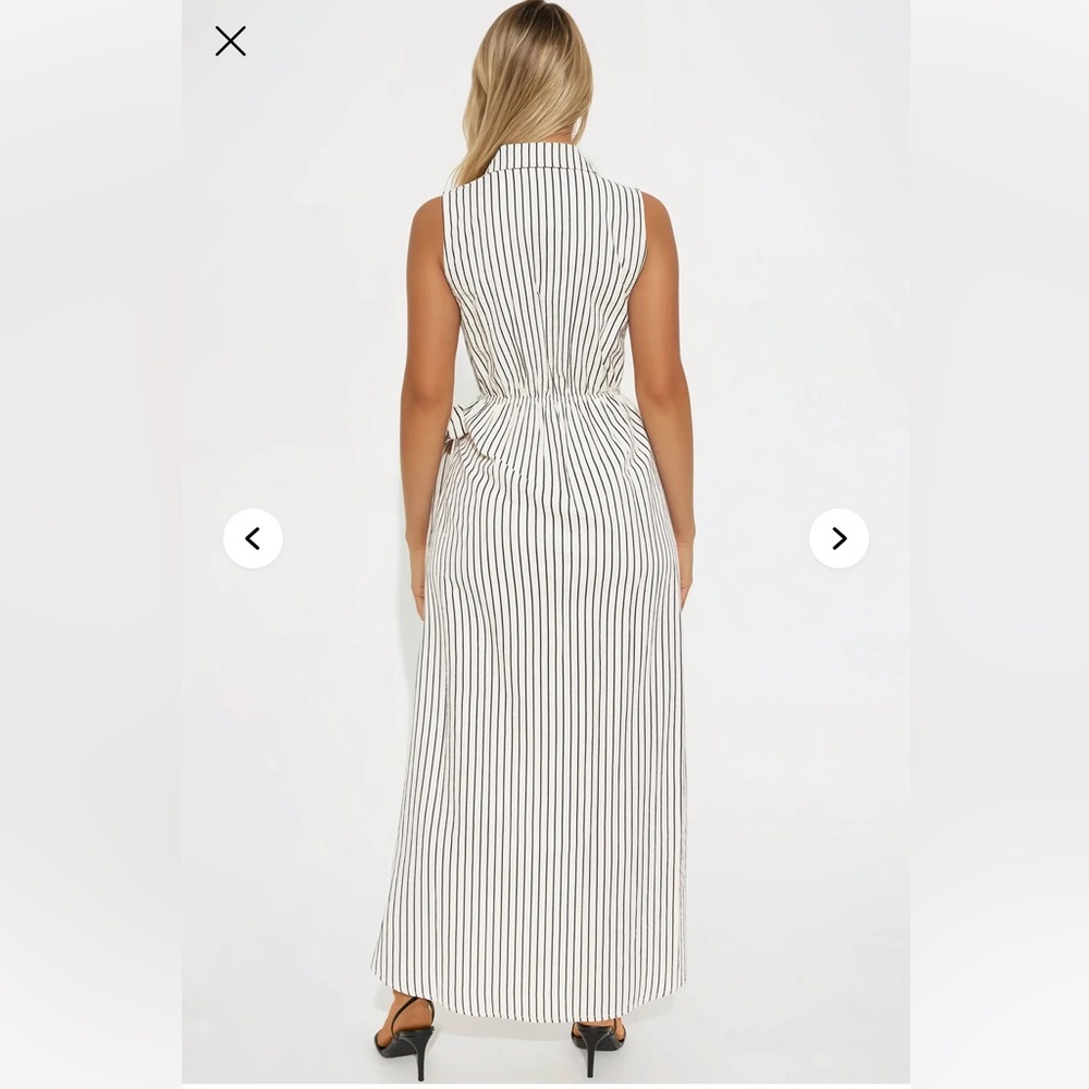 Fashion nova Striped Wrap Dress 1x - Picture 2 of 4